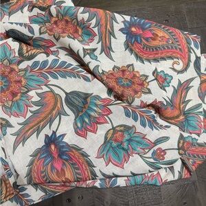 HomeGoods Paisley Floral Natural Kitchen Window Valance Curtains (2)